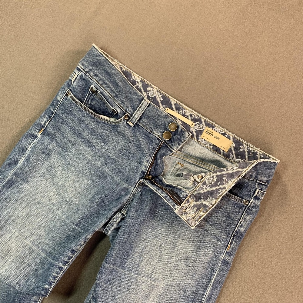 Gap Jeans Womens 30 Reg (34x33 Fit) Blue‎ MD Wash Mid Rise Bootcut Stretch Denim